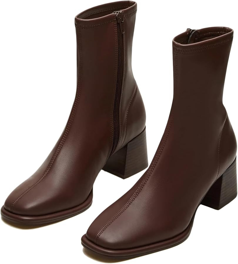 SOVANYOU Women's Dressy Ankle Boots Pointed Toe Kitten Heel Booties with Side Zipper Stylish Comf... | Amazon (US)