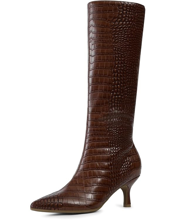 DREAM PAIRS Women's Knee High Kitten Heel Boots Sexy Pointed Toe Fashion Long Tall Boots | Amazon (US)