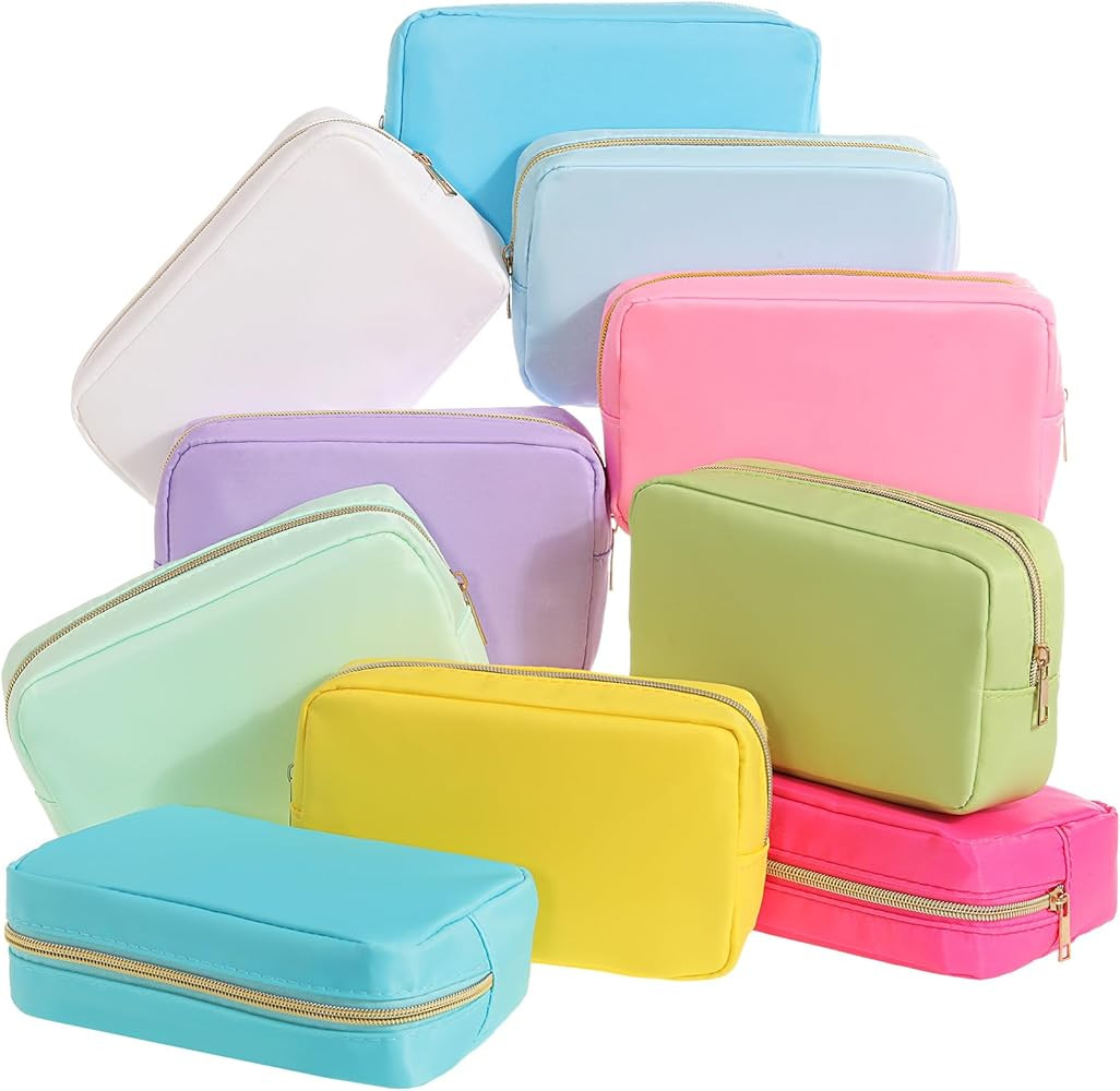Sweetude 10 Pieces Nylon Makeup Bag Cosmetic Bags for Women Reusable Makeup Organizer Bag Cosmeti... | Amazon (US)
