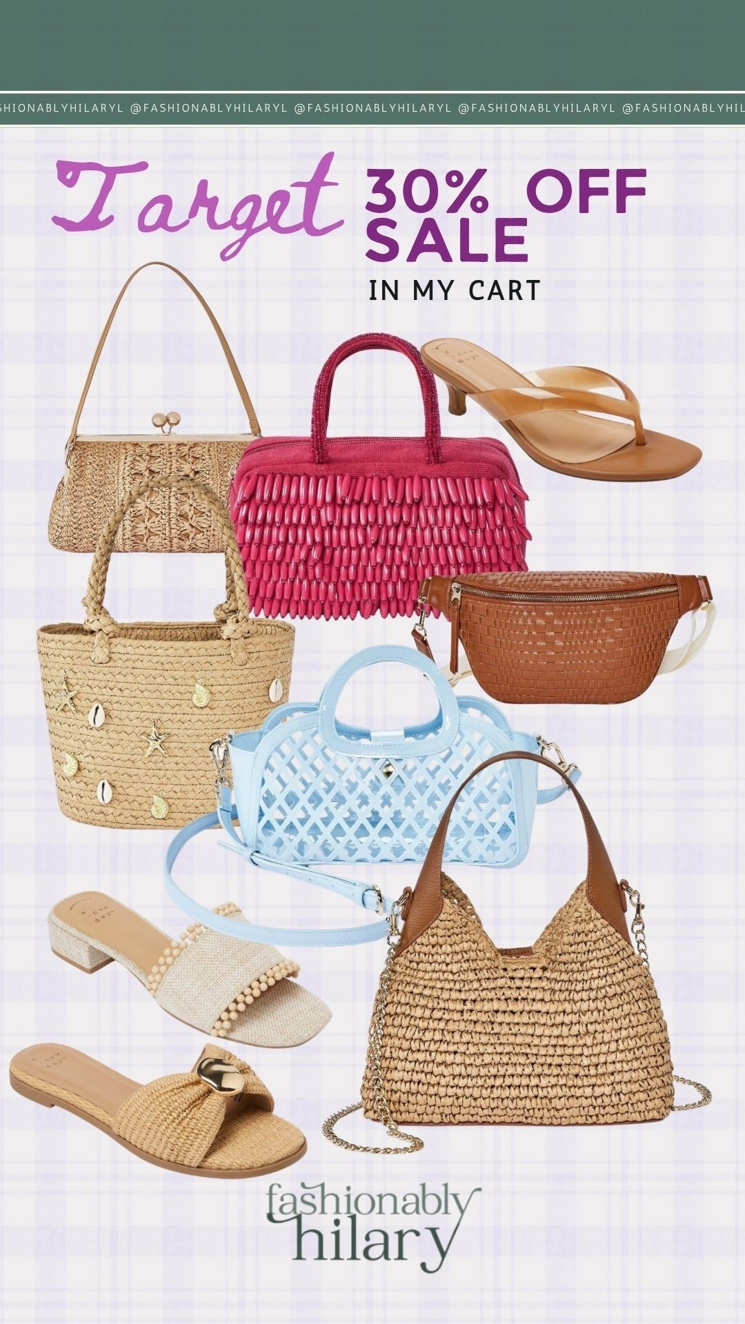 @Target is having 30% off shows and handbags right now. Y’all, they have way too many good options right now, I’m struggling to narrow down what I actually buy! From jelly kitten heels to the cutest pink beaded fringe purse, I’m obsessing over these! 
Straw handbag, seashell purse, block heel sandals

#LTKSeasonal #LTKSaleAlert