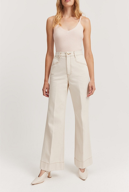 Australian Cotton High Rise Wide Leg Jean | Country Road (AU)