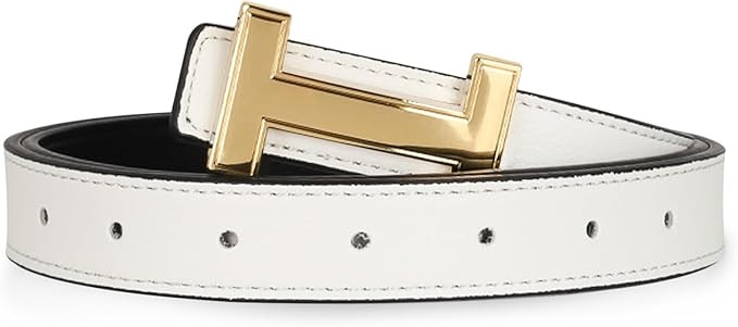 Women's Belts with Gold Buckle, Fashion Waist Band, Elegant Ladies' Belt, Gift for Women | Amazon (US)