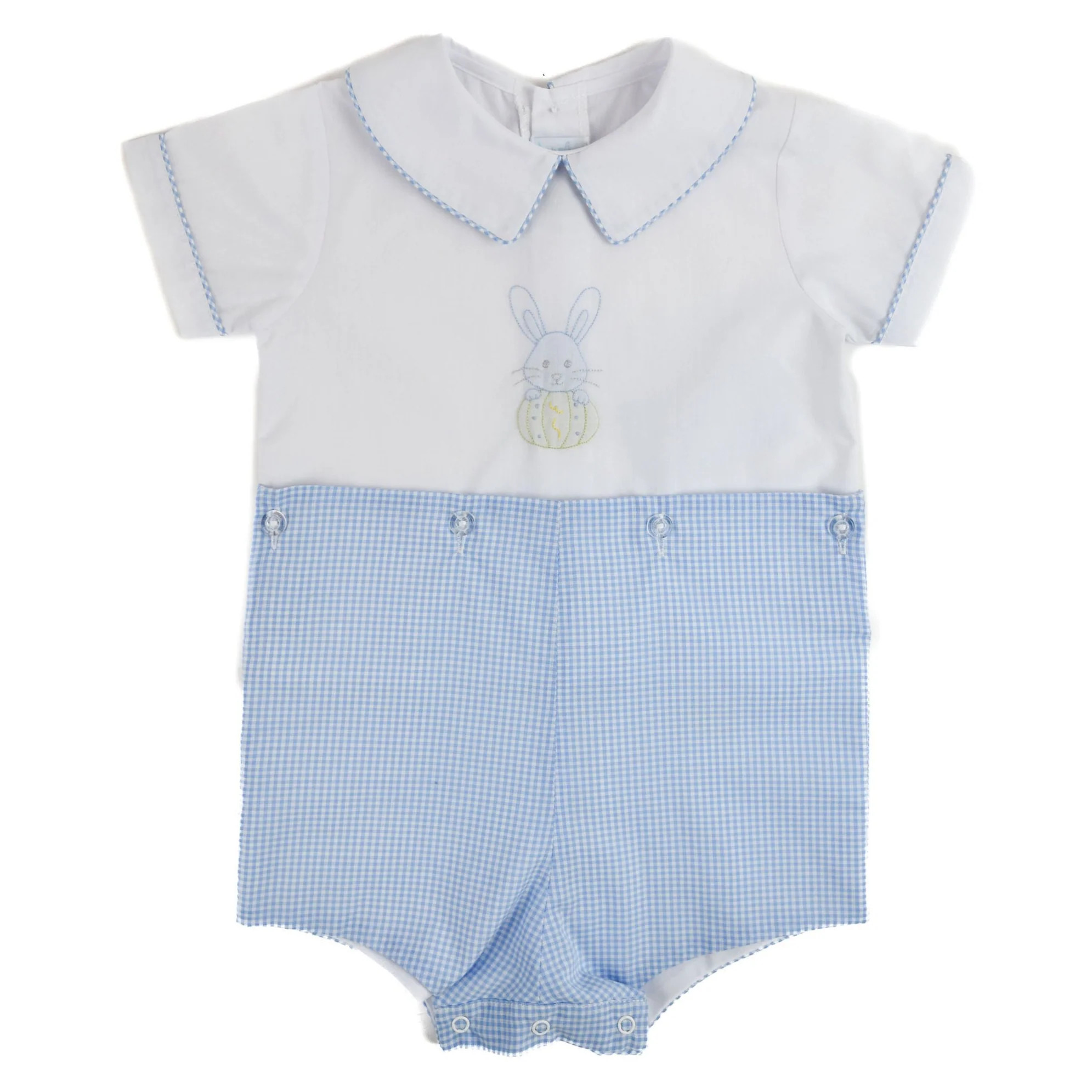 Auraluz Blue Check Bunny Bodysuit | JoJo Mommy