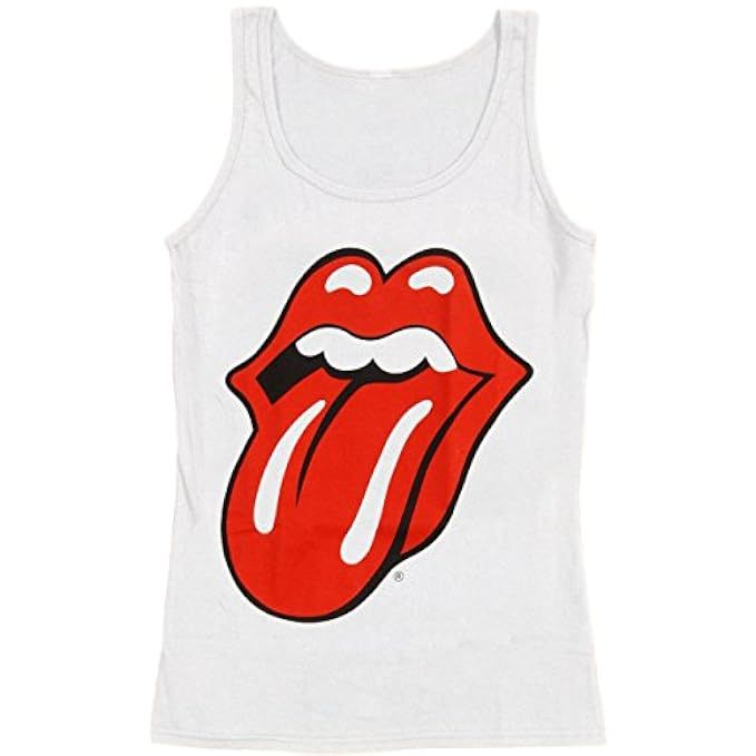 Rolling Stones Women's Tongue Womens Tank White | Amazon (US)