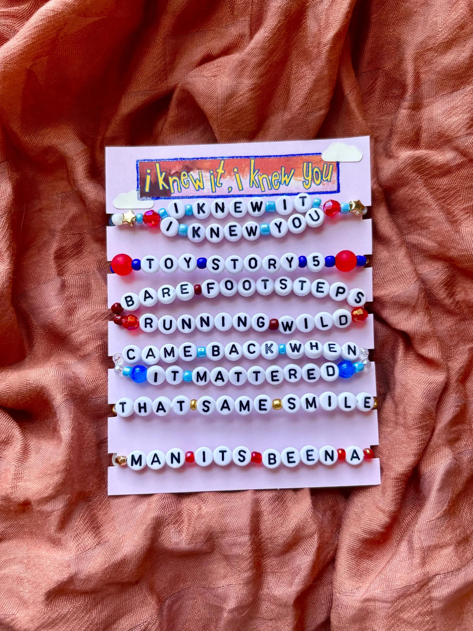 Set of 6 Music-Inspired Beaded Friendship Bracelets - I Knew It | Etsy (Global)
