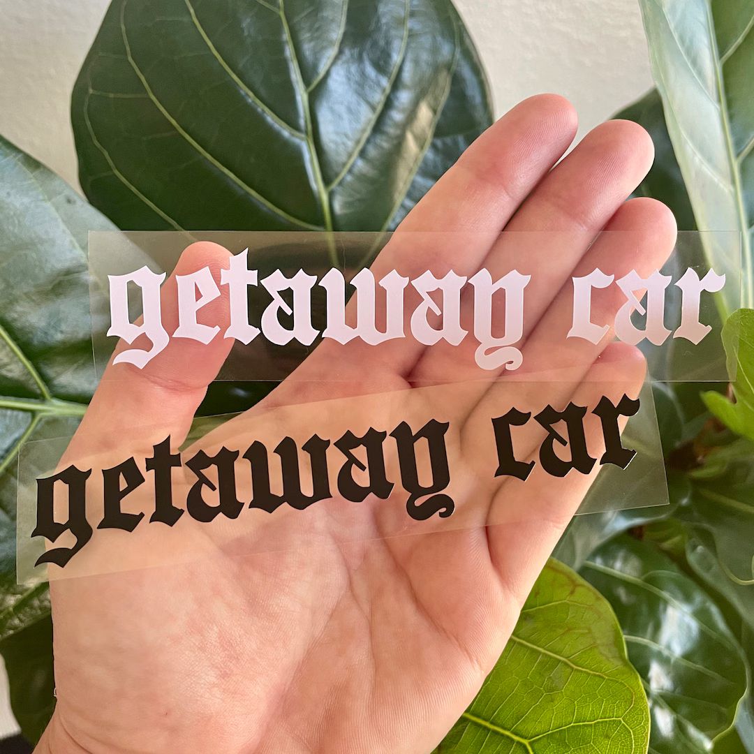 Getaway Car Vinyl Decal | Car Window Rearview Mirror Bumper Laptop Sticker | Holographic Y2K Old ... | Etsy (US)