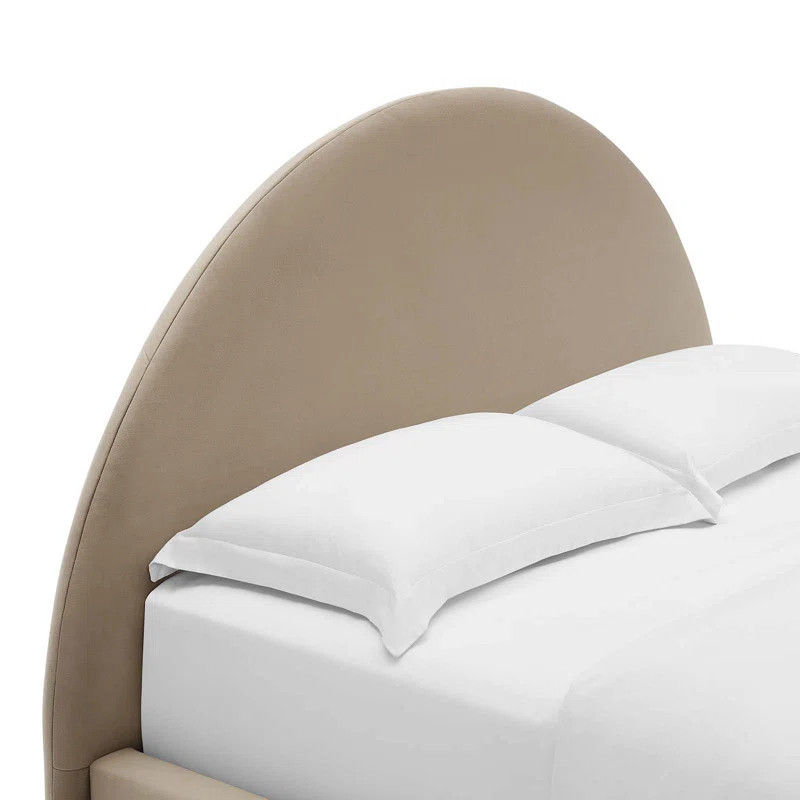 Resort Performance Velvet Arched Round Platform Bed | Wayfair North America