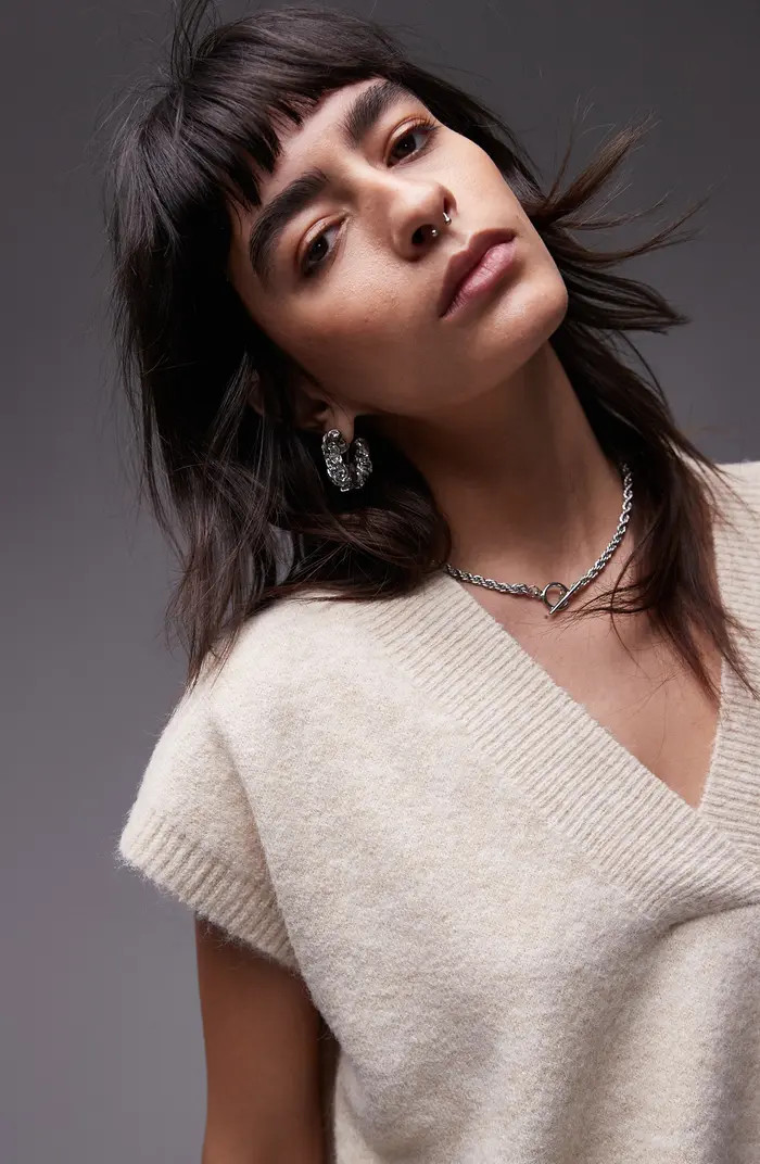 Topshop V-Neck Sweater Vest | Nordstrom | Nordstrom