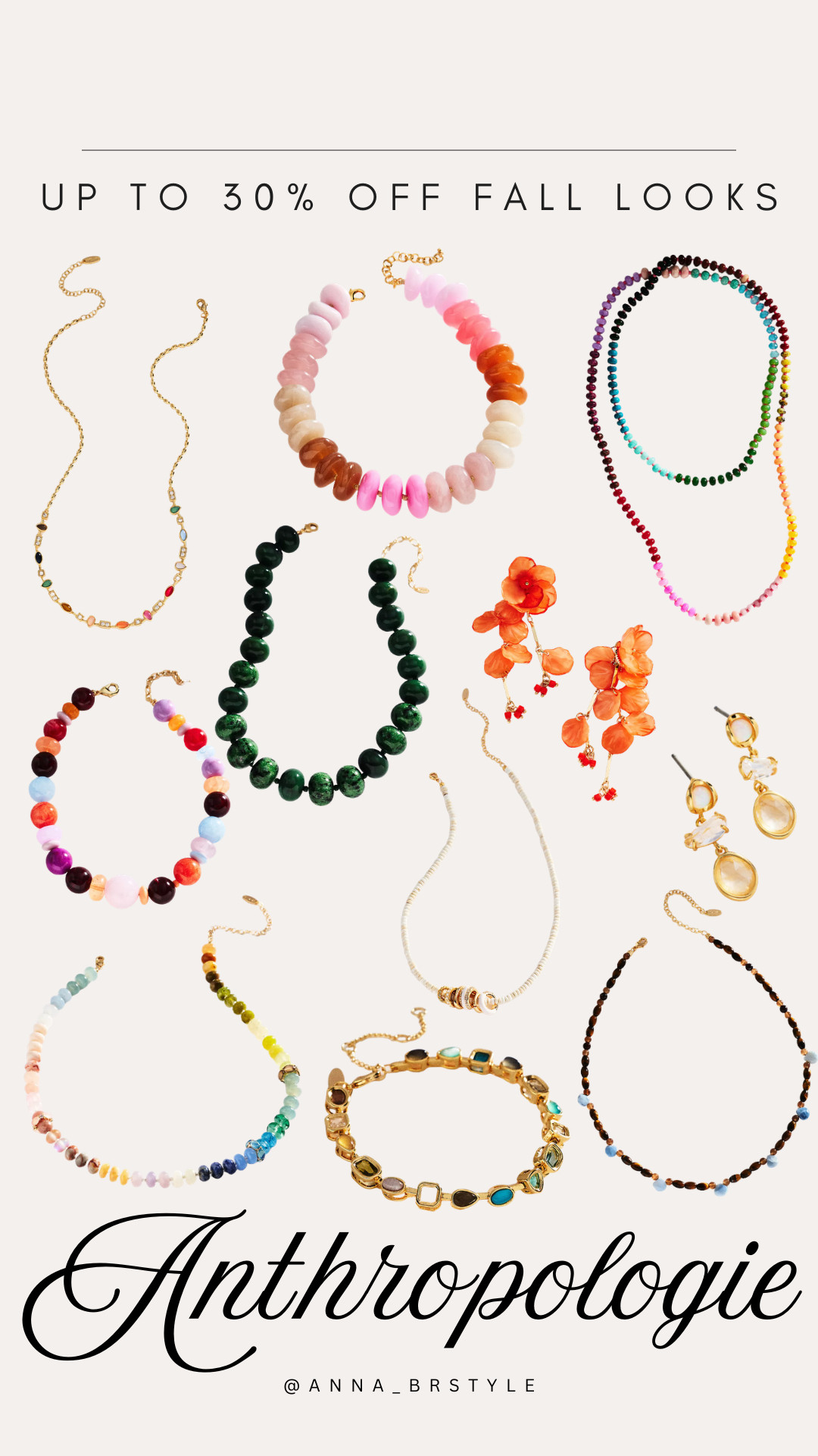Anthropologie 30% off Fall Looks. anthropologie jewelry, statement jewelry, beaded necklaces, colorful necklaces, gemstone jewelry, fall accessories, statement earrings, women’s jewelry, jewelry trends, anthropologie sale

#LTKOver40 #LTKSaleAlert