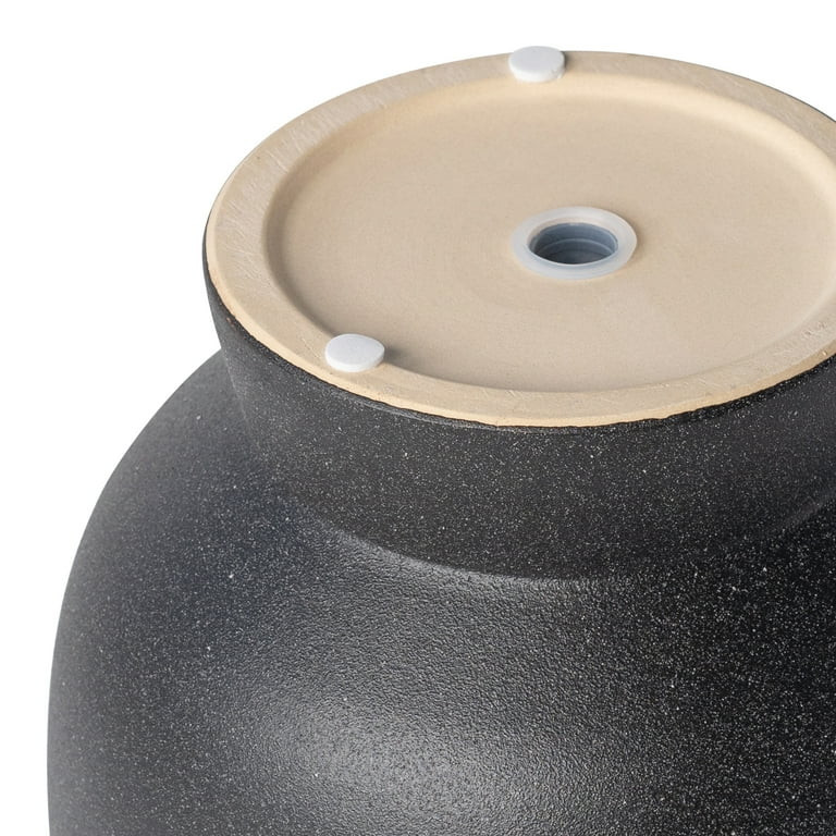 Better Homes & Gardens Pottery 8" Chad Ceramic Planter, Black | Walmart (US)