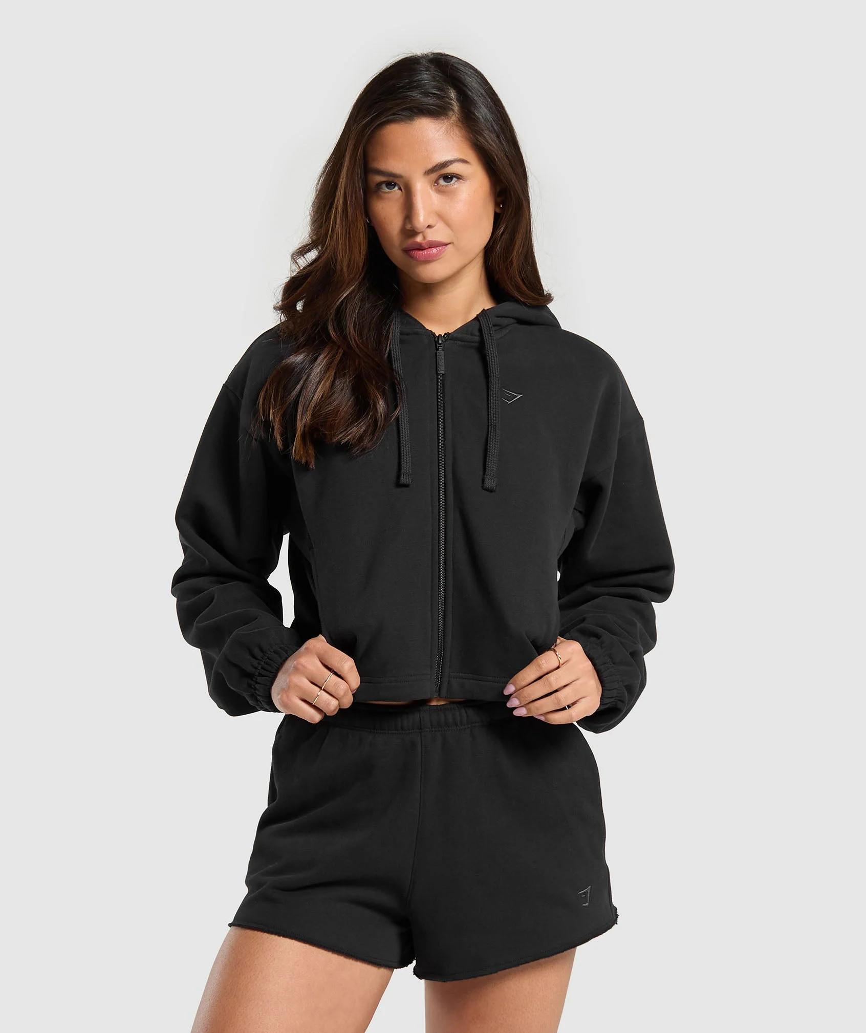 Gymshark Fleece Zip Hoodie - Black | Gymshark US