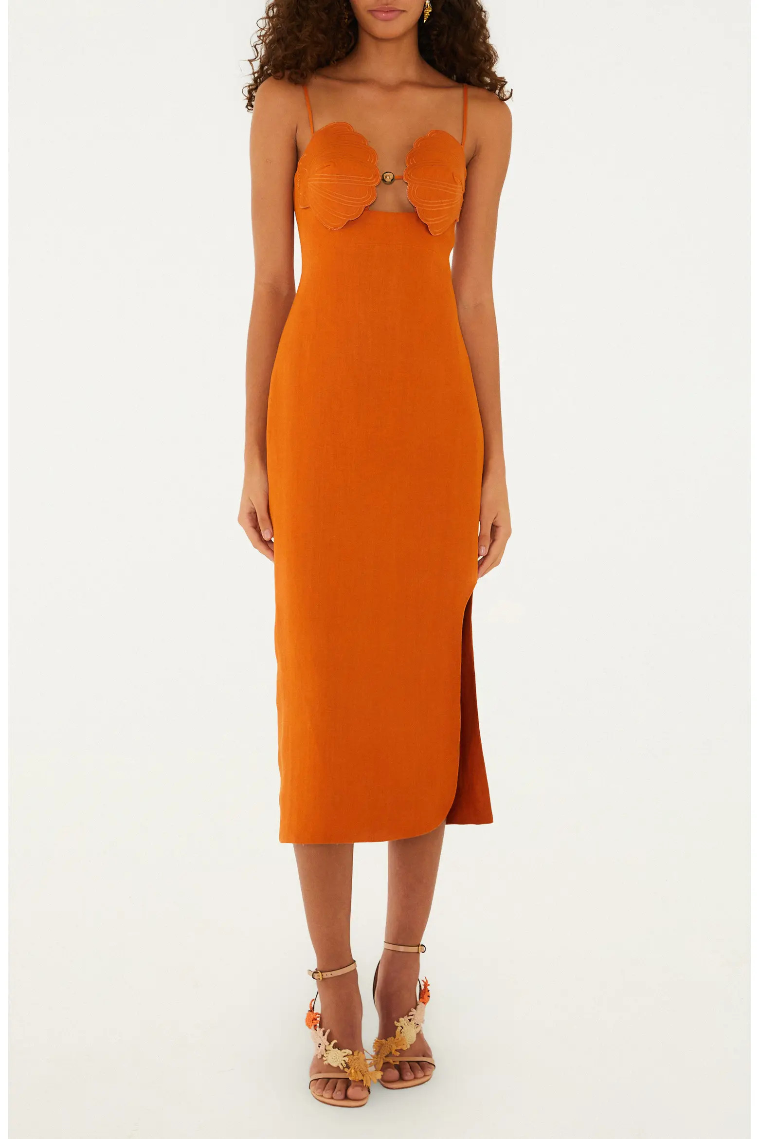 Terra Cotta Sleeveless Midi Dress (Women) | Nordstrom | Nordstrom