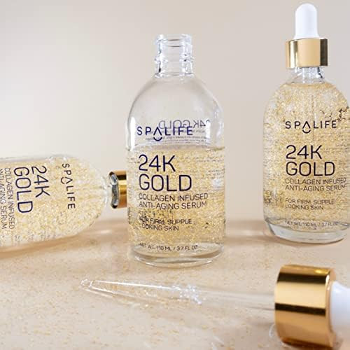 SpaLife Nourishing Anti-Aging Gold & Silver Serums (Anti-Aging 24k Gold & Collagen) 110 ML(3.7 oz) | Amazon (US)