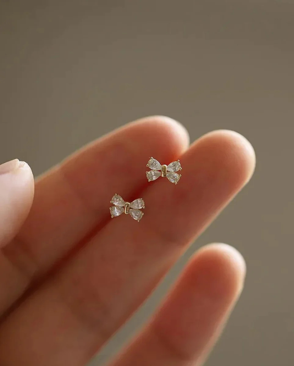 Tiny Bow Stud Earrings | The Collection TX 