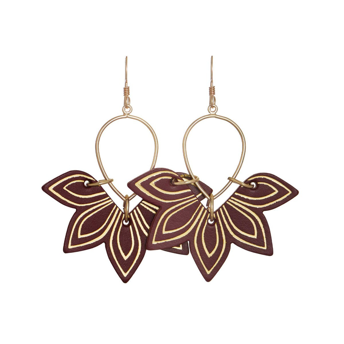 Burgundy Floras | Nickel and Suede