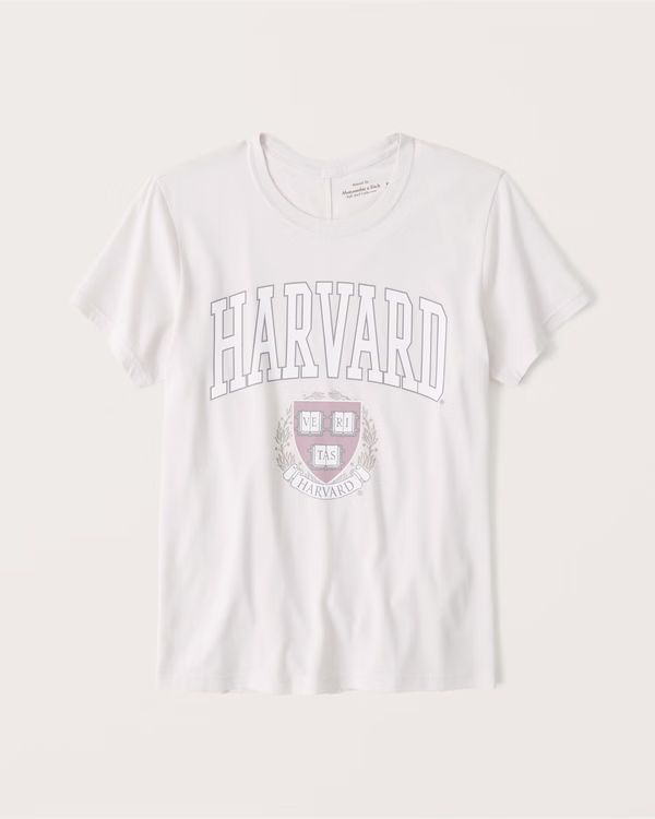 Women's Relaxed Harvard Graphic Tee | Women's Tops | Abercrombie.com | Abercrombie & Fitch (US)