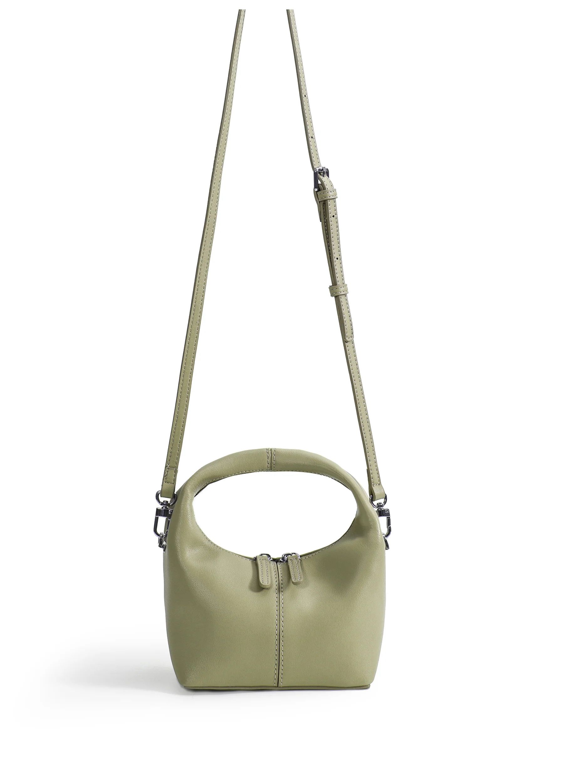 Rebecca Small Cutie Leather Bag, Matcha Green | Bob Ore Blue Collection