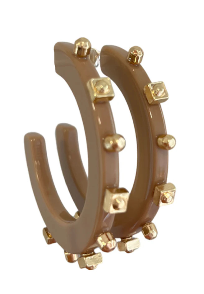 Solid Jewel Hoop - Khaki | Smith & Co. Jewelry