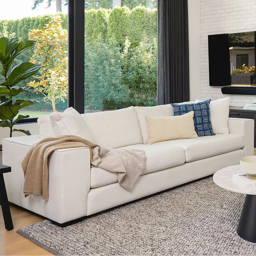 Sitka 99" Sofa - Quartz White | Article