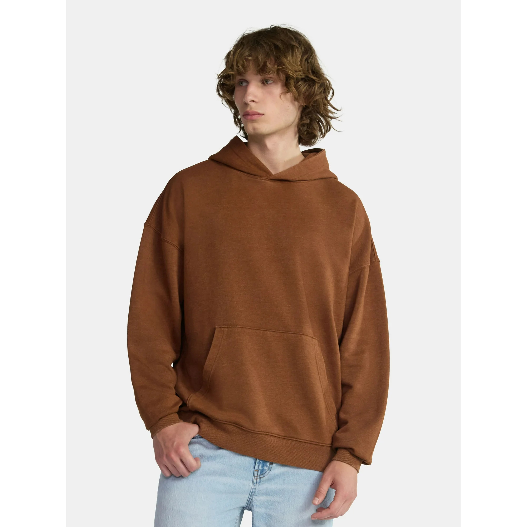 No Boundaries Oversized Hoodie with Long Sleeves, Men's & Big Men's - Walmart.com | Walmart (US)