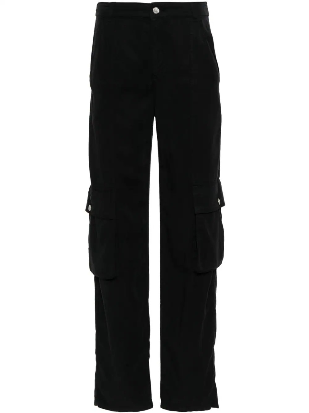 MOSCHINO JEANS straight-leg cargo trousers - Black | Farfetch Global
