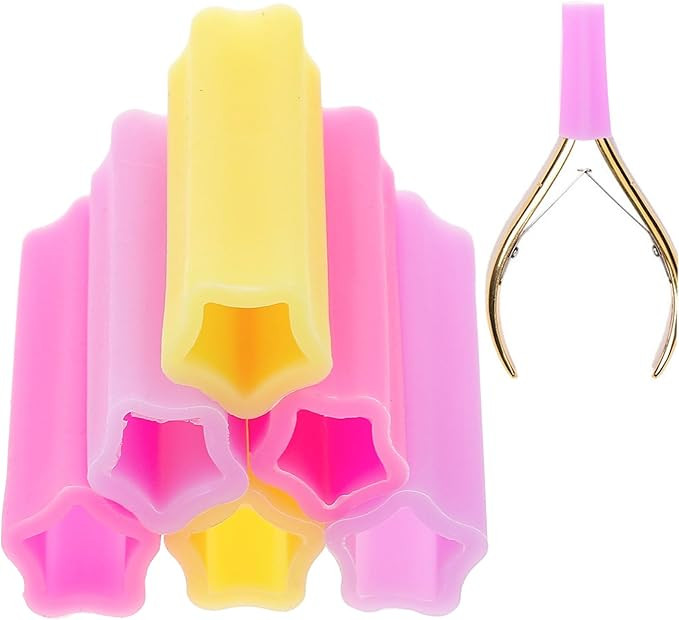6Pcs Silicone Cuticle silicone cuticle cover protector nail nippers sleeve Nippers Cover (Random ... | Amazon (US)