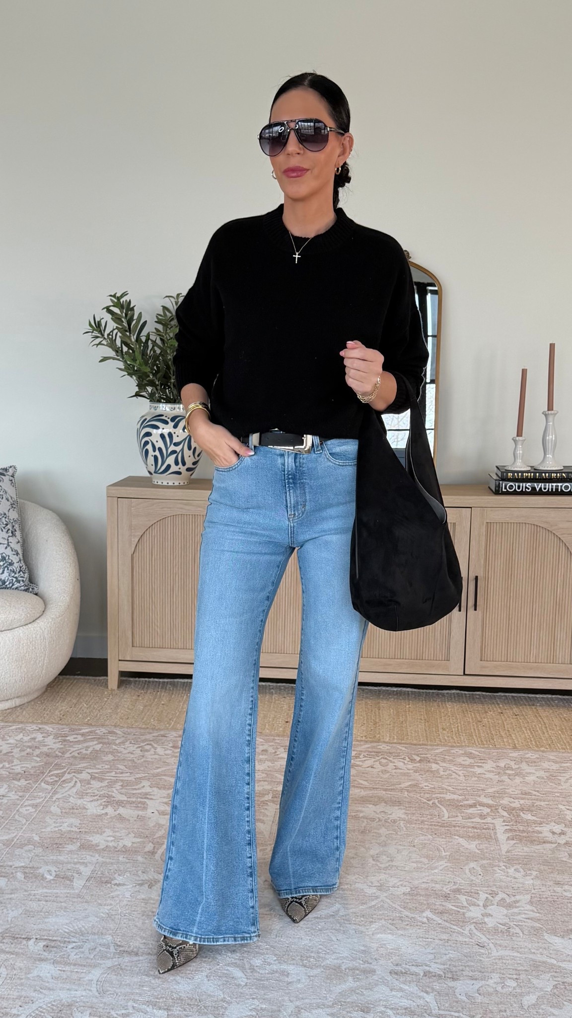 Mother Denim or Target- these are Target and have the feel and look of the $288 denim 
Wearing a size 4 (size up if between) 
Light wash 
Sweater- small 

#LTKFindsUnder50 #LTKOver40 #LTKU