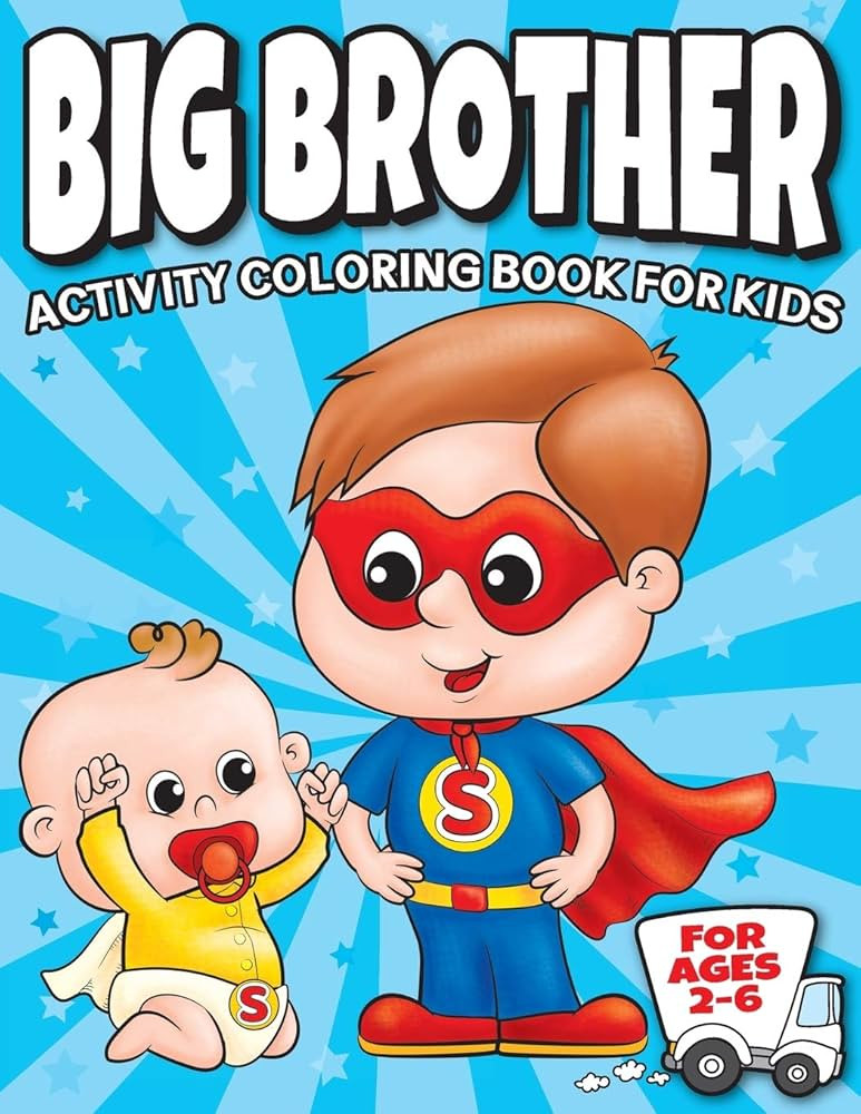 Big Brother Activity Coloring Book For Kids Ages 2-6: Cute New Baby Gifts Workbook For Boys with ... | Amazon (US)