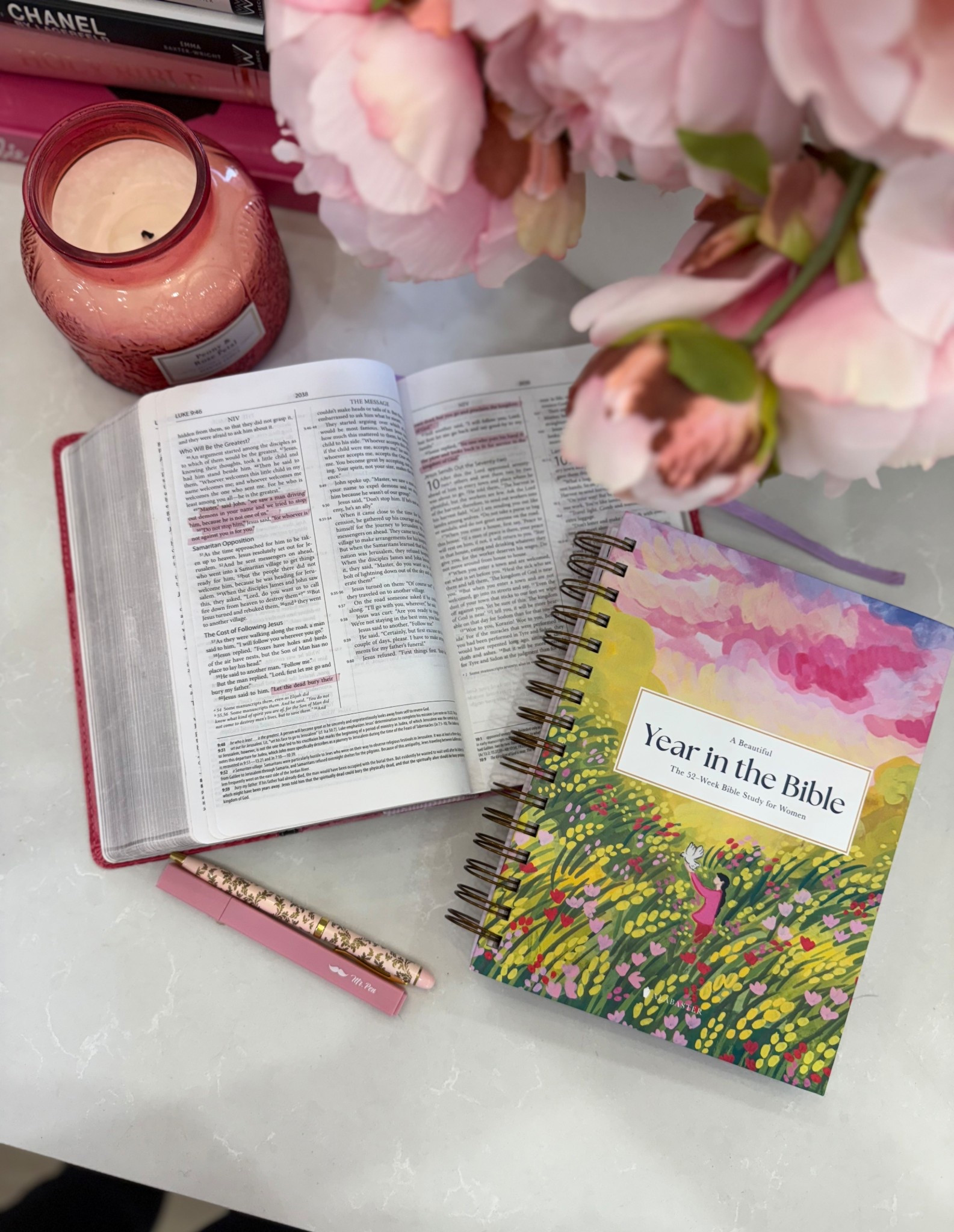 Starting the day grounded in truth 💕 This devotional has been such a steady part of my routine.
Linked my favorite journal, Bible, and candle setup that make mornings feel peaceful and personal.

#faithandfashion #ltkhome #devotionaltime #christianmom #morningroutine #yearinthebible #mashagabriella

#LTKSummerEdit #LTKFamily #LTKHome
