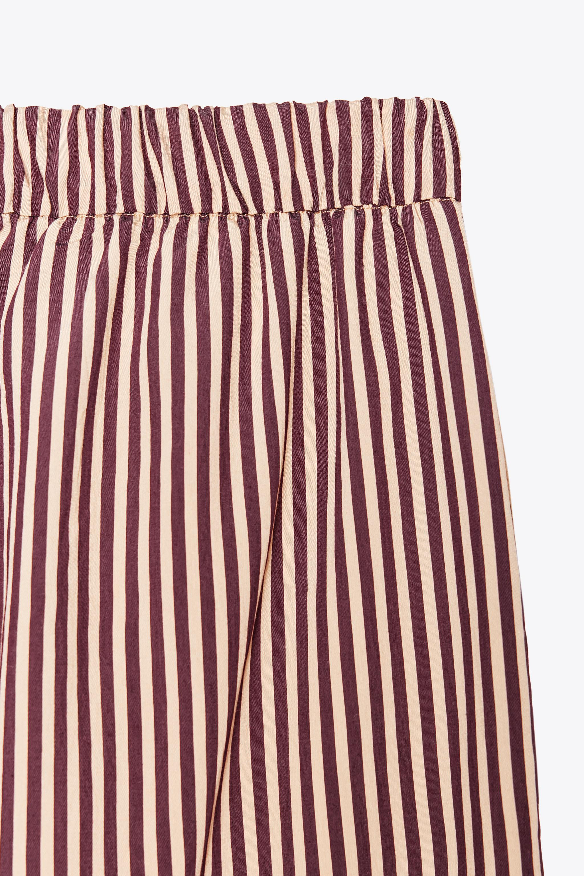 ZW COLLECTION STRIPED FLOWING TROUSERS | Zara UK