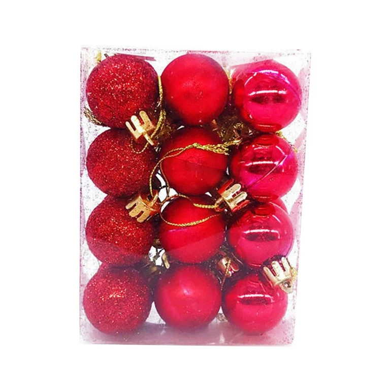 RBCKVXZ Christmas Ornaments 24-Pack Christmas Ball Ornaments with Strings, 1.18" Shatterproof Pla... | Walmart (US)