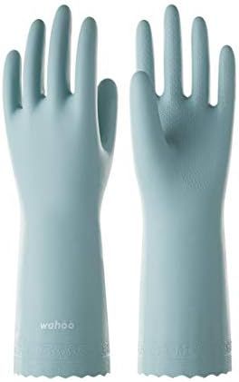 Wahoo PVC Dishwashing Cleaning Gloves, Reusable Unlined Kitchen Gloves, Non-Slip, Large | Amazon (US)