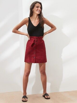 Belted A-Line Skirt | Banana Republic Factory