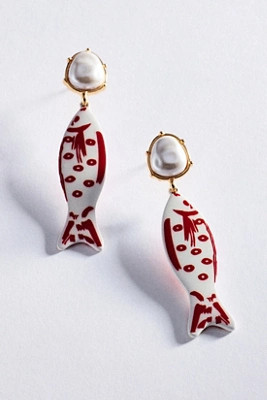 Ceramic Fish Drop Earrings | Anthropologie (US)