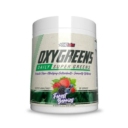EHP Labs OxyGreens Super Greens Powder - Daily Greens Spirulina, Greens Superfood Powder & Greens Supplements Powder, Supergreens Antioxidants & Immunity Support, 30 Serves (Forest Berries) | Walmart (US)