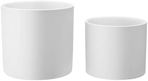 SONGMICS Set of 2 Plant Pots, 5.1/4.5 Inches Dia. Medium Flower Pots, Indoor Plant Containers Cer... | Amazon (US)