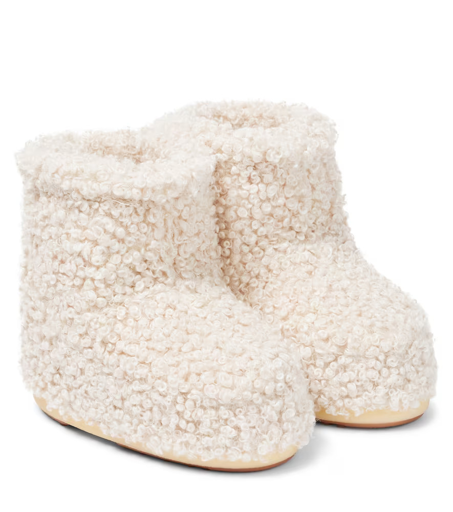Moon Boot Kids Icon Low faux shearling snow boots | Mytheresa (UK)