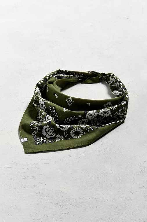 UO Floral Paisley Bandana,OLIVE,ONE SIZE | Urban Outfitters US