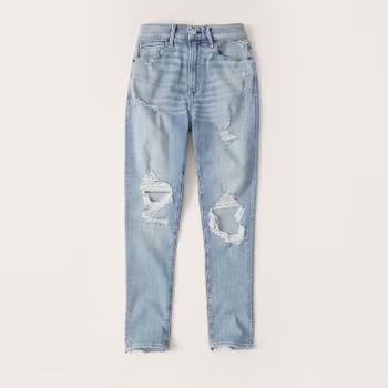 Curve Love High Rise Super Skinny Ankle Jeans | Abercrombie & Fitch (US)