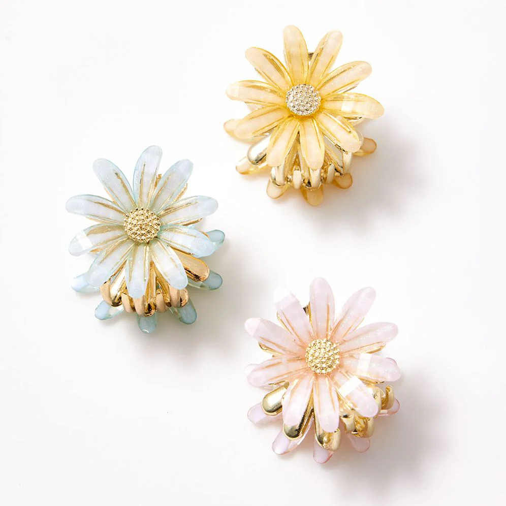 Mini Daisy Hair Clips, Set of 3 | Paper Source
