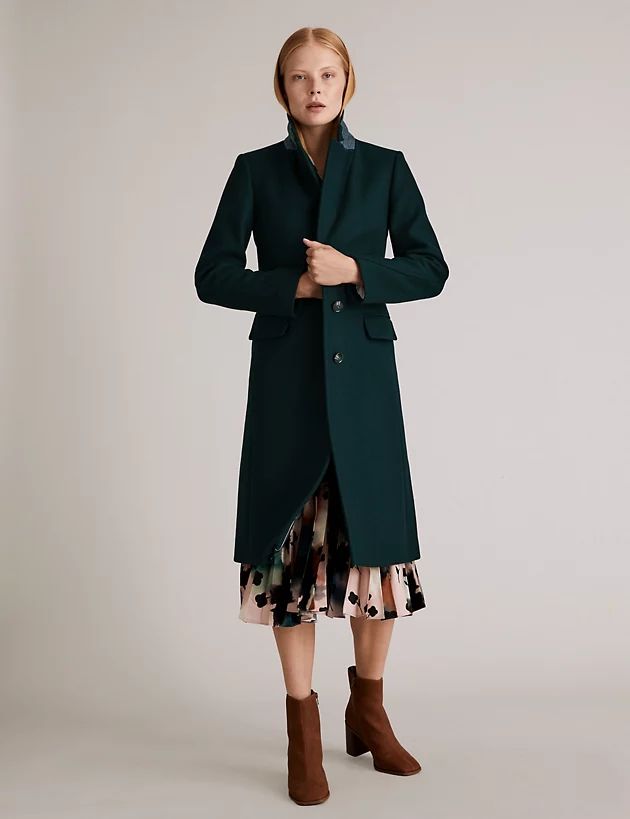 Wool Tailored Coat with Cashmere | Marks & Spencer (US)