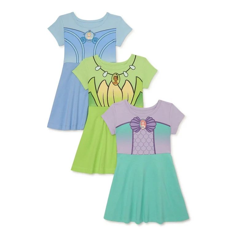 Disney Toddler Girls Princess Cosplay Dresses, 3-Pack, Sizes 12M-5T | Walmart (US)