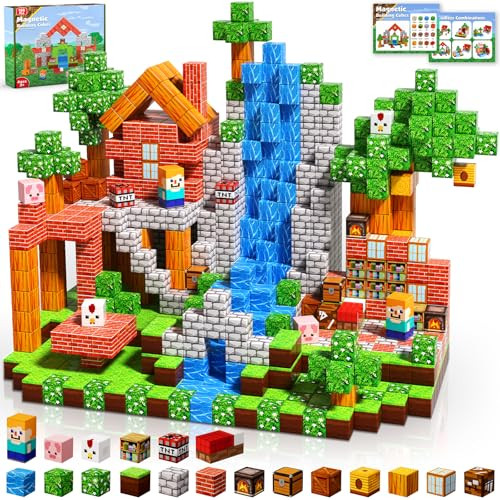 Magnetic Blocks - 100PCS Magnetic Building Blocks Cubes, Magnet Toys for Kids Age 3+, Toy Building Set for Kids, Magnets Stacking Construction Toys Easter Birthday Gifts for Boys Girls Age 4-8, 8-12 | Amazon (US)