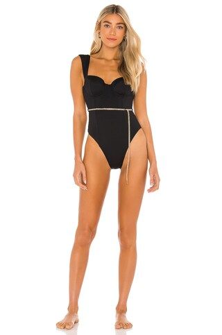 WeWoreWhat Vintage Danielle One Piece in Black from Revolve.com | Revolve Clothing (Global)