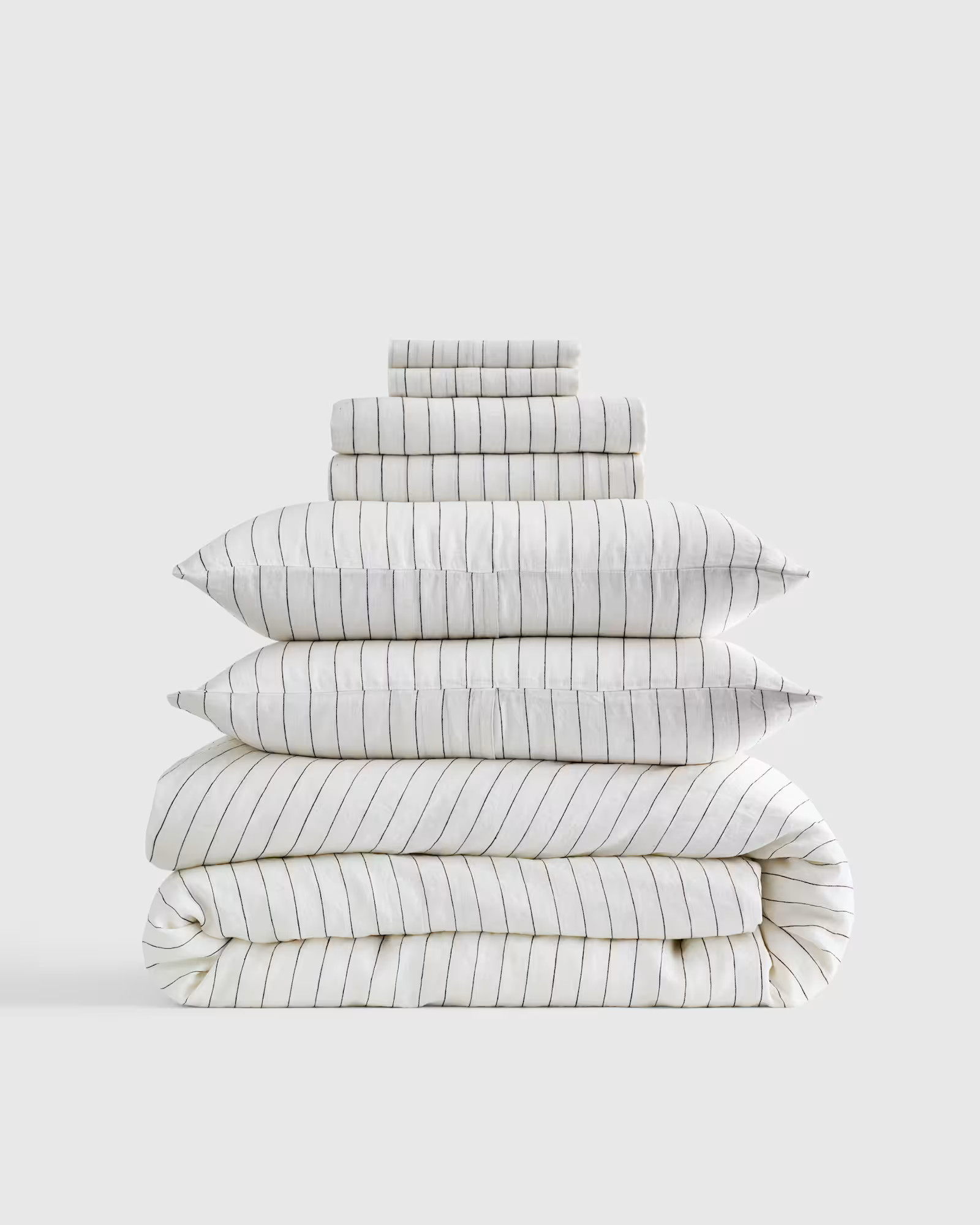 European Linen Stripe Deluxe Bedding Bundle | Quince