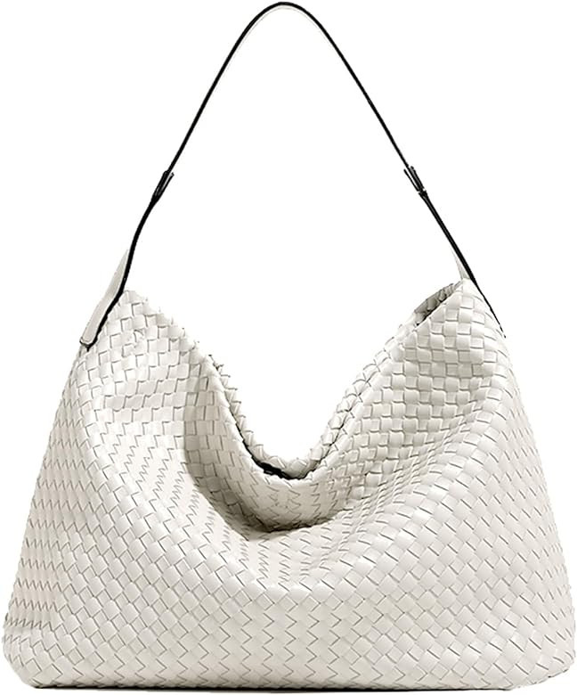 Women Boston Bag Woven Vegan Leather Handbags Female Satchel Messenger Bag Fashion Shoulder Cross... | Amazon (US)