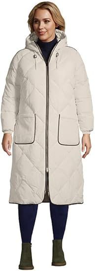 Lands' End Women's Insulated Quilted Maxi Primaloft ThermoPlume Coat at Amazon Women's Coats Shop | Amazon (US)