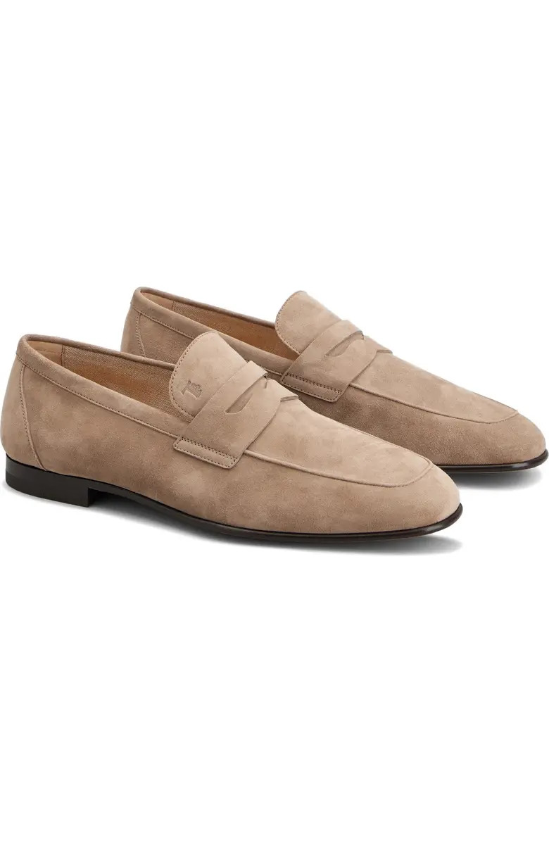 Goatskin Suede Penny Loafer (Men) | Nordstrom
