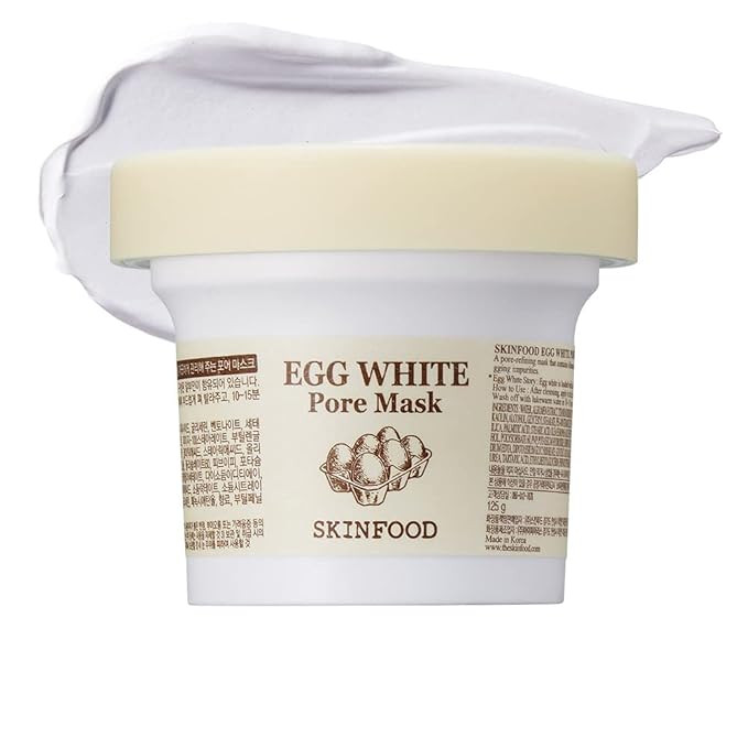 SKINFOOD Egg White Pore Mask 4.41 oz. (125g) - Pore Refining Wash off Mask, Tightens Pores, Remov... | Amazon (US)