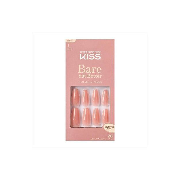 KISS Bare But Better TruNude Fake Nails - Nude Glow - 28ct | Target